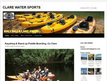 Tablet Screenshot of clarewatersports.com